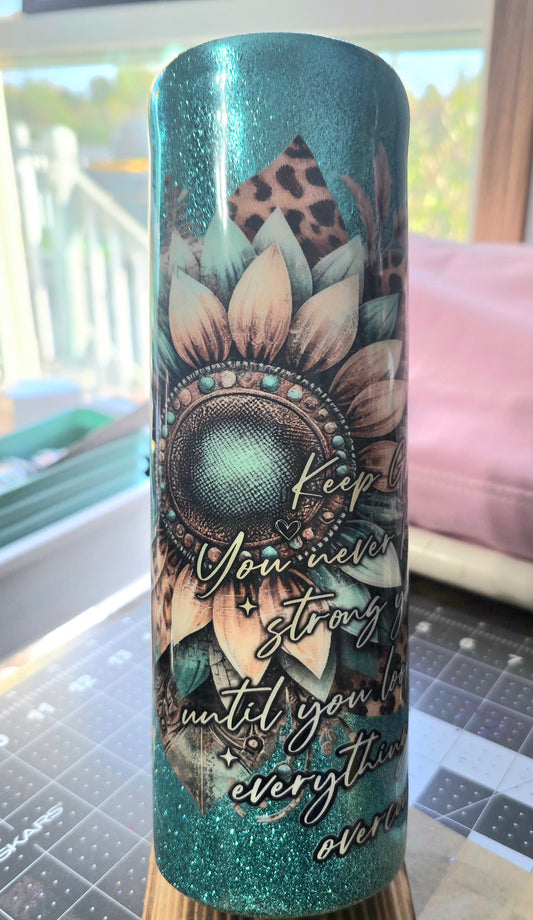 30oz Glitter Sunflower