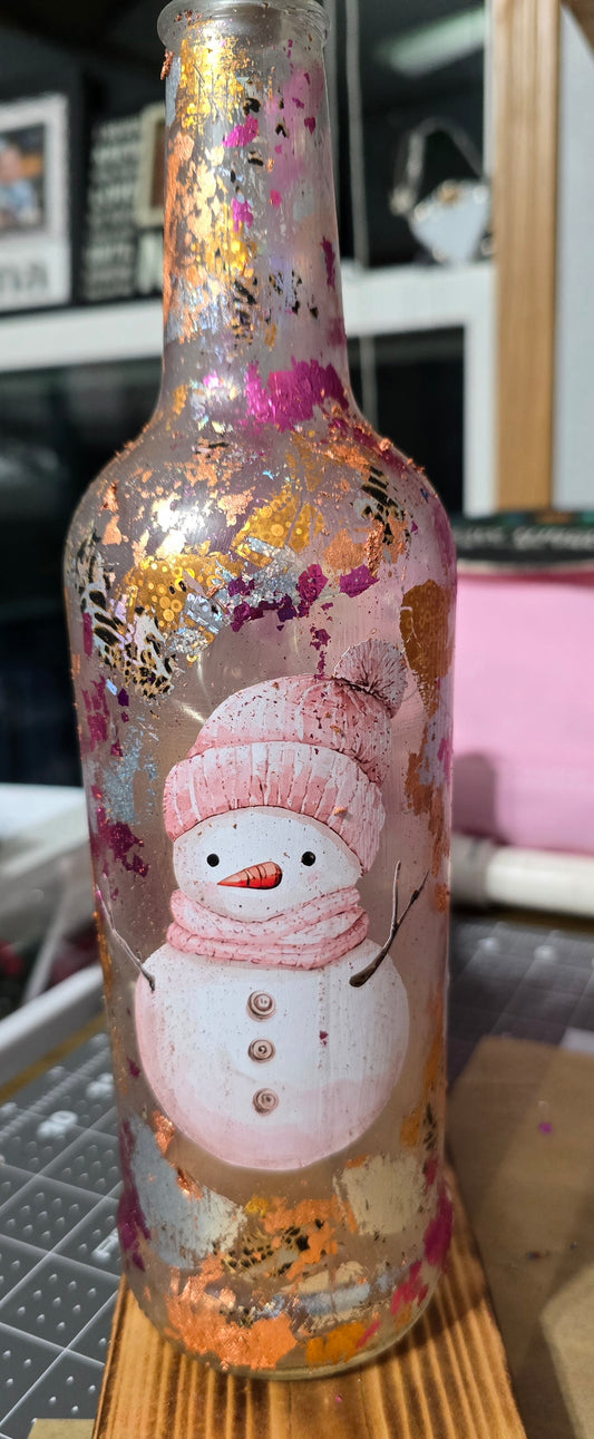 Pink snowman